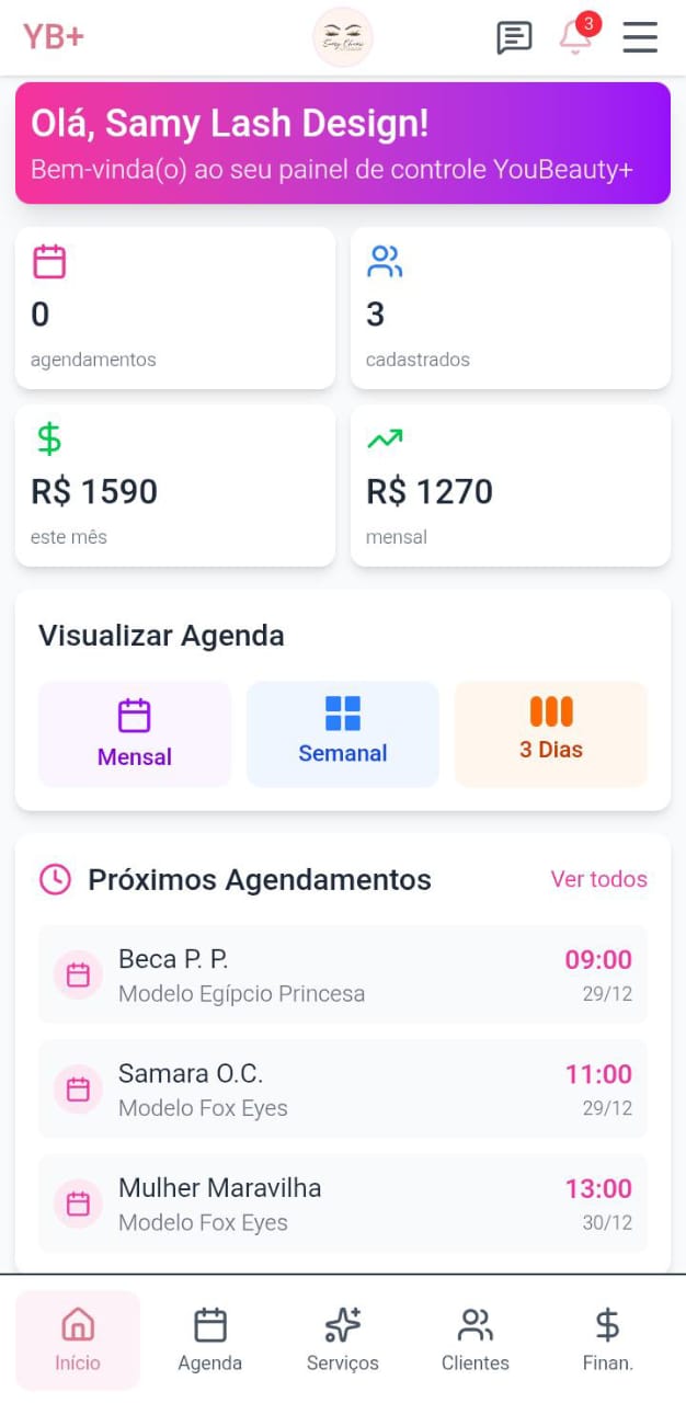 Dashboard YouBeauty+